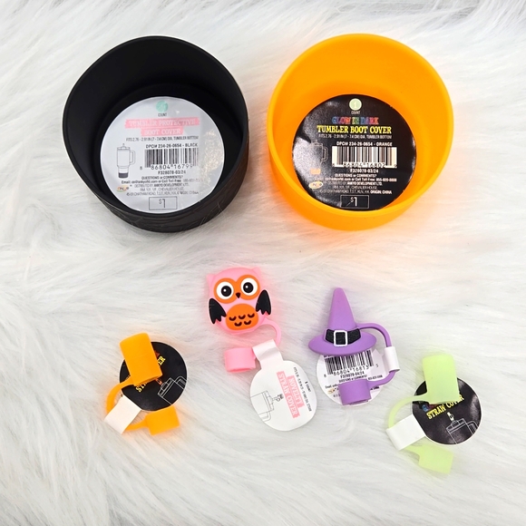Other - Halloween Straw Toppers and Tumbler Booties Bundle